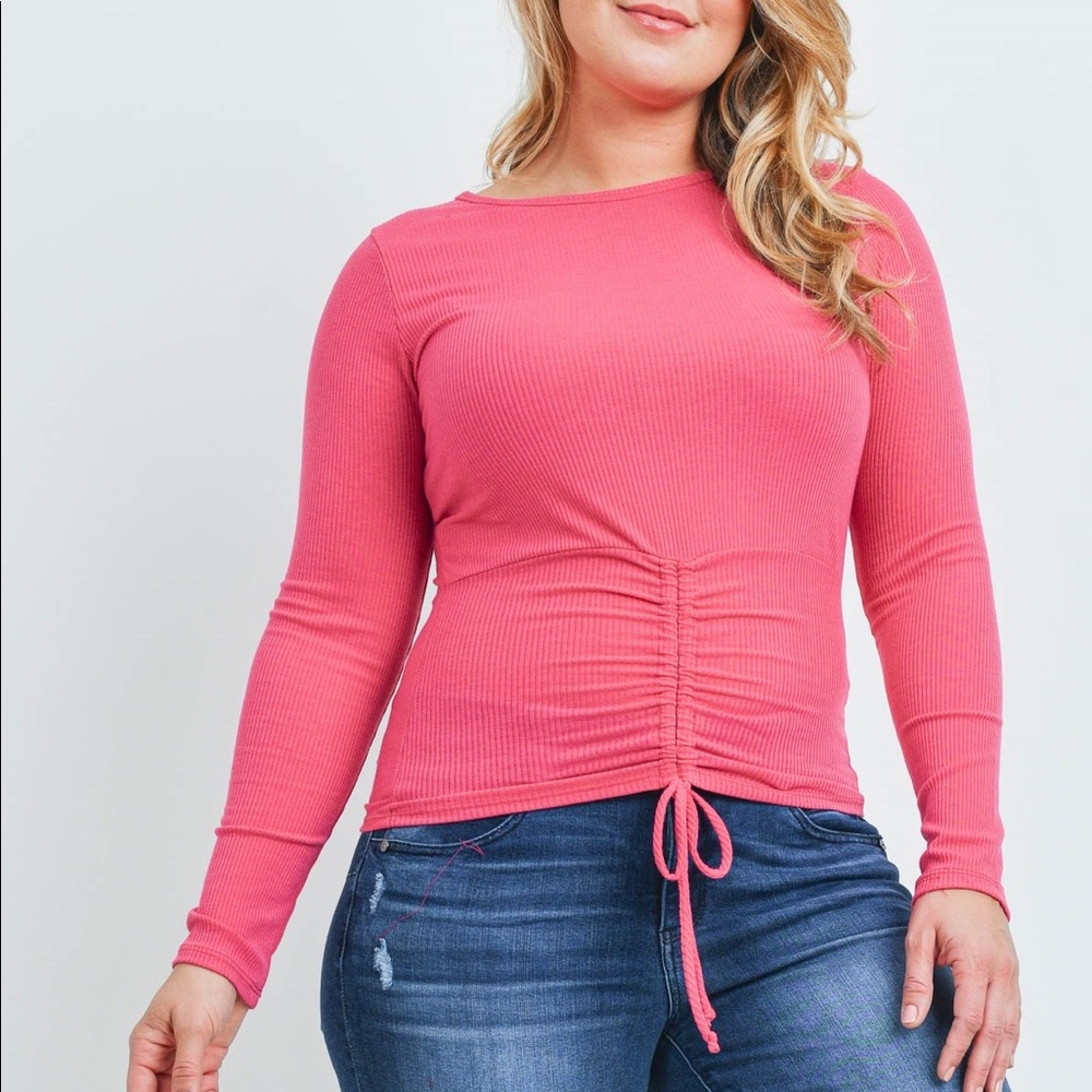 Womens size 3X pink long sleeve top US 16-18